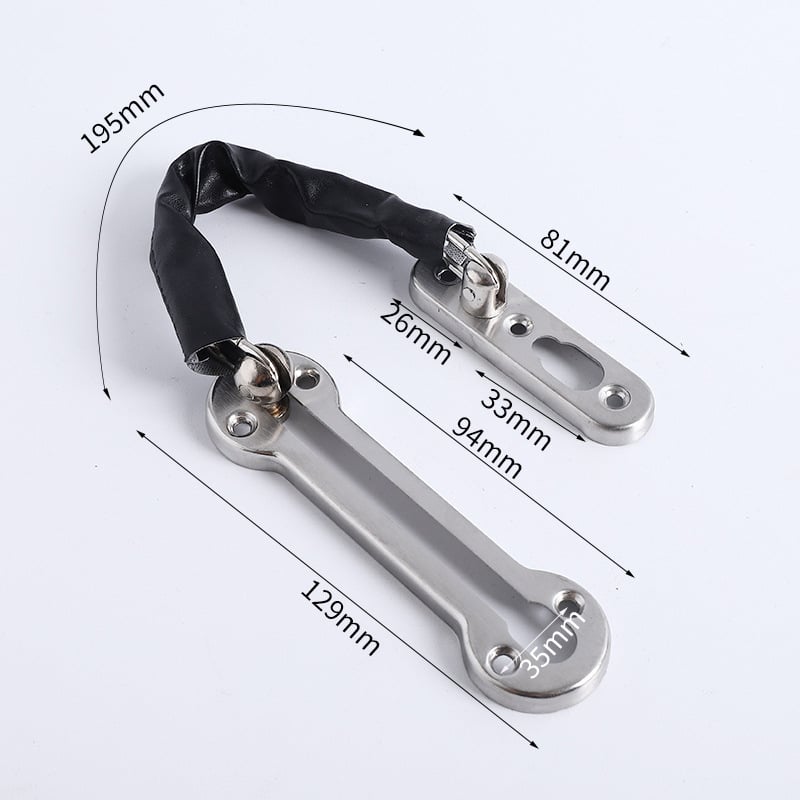 Lanț pentru ușă din oțel inoxidabil – antifurt, bară tip lanț, finisaj electroplacat