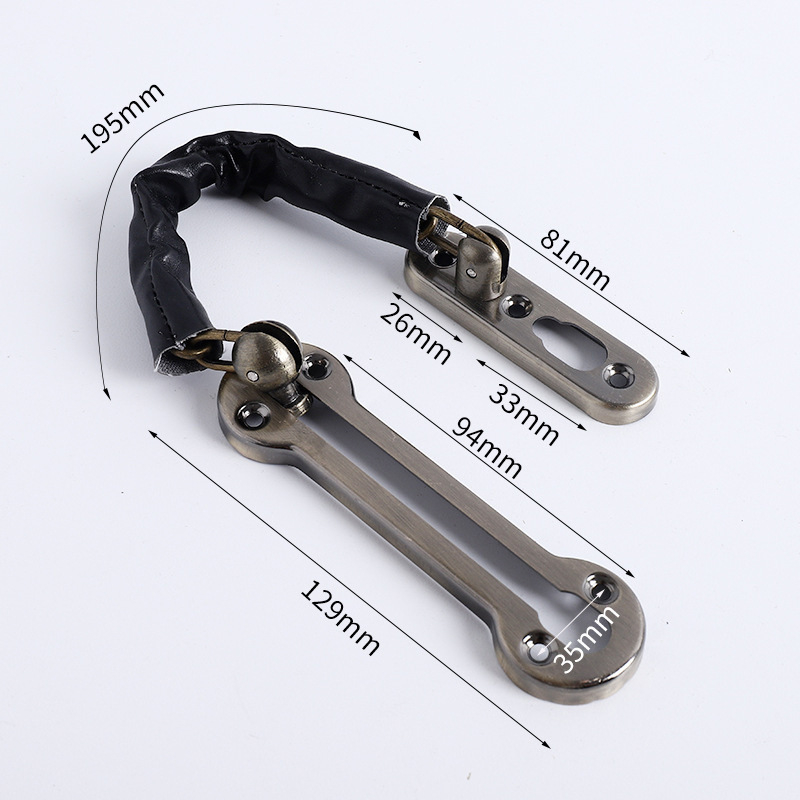 Lanț pentru ușă din oțel inoxidabil – antifurt, bară tip lanț, finisaj electroplacat