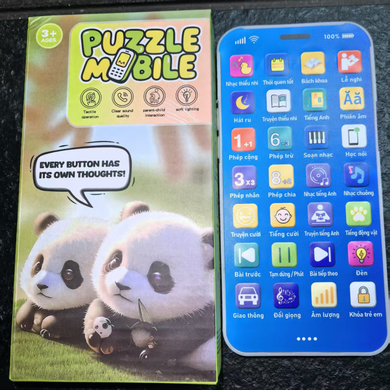 Dječji telefon za pričanje priča sa svjetlom — obnovljiv uređaj za učenje s 8GB+ memorijom, prepoznavanje glasa, snimanje, dodirni odgovor