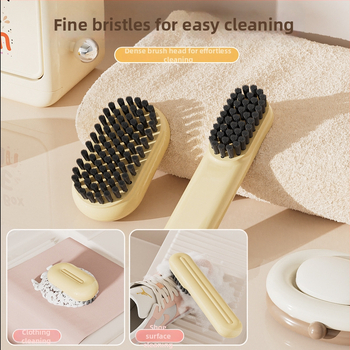 Set trei în unu de perii pentru pantofi și haine, cu recipient pentru săpun, din plastic, ambalat într-o cutie de carton