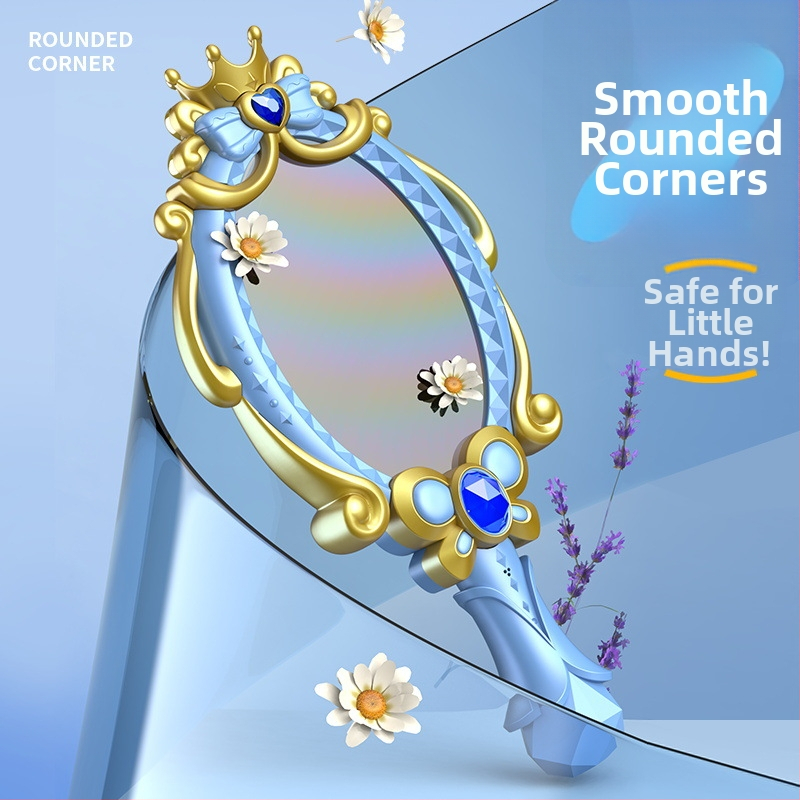 Oglindă AI inteligentă pentru învățare, cu recunoaștere vocală, Wi-Fi și baterie reîncărcabilă — jucărie interactivă de învățare cu jocuri părinte-copil și tematică de îmbrăcare a prințesei, pentru copii 7–14 ani