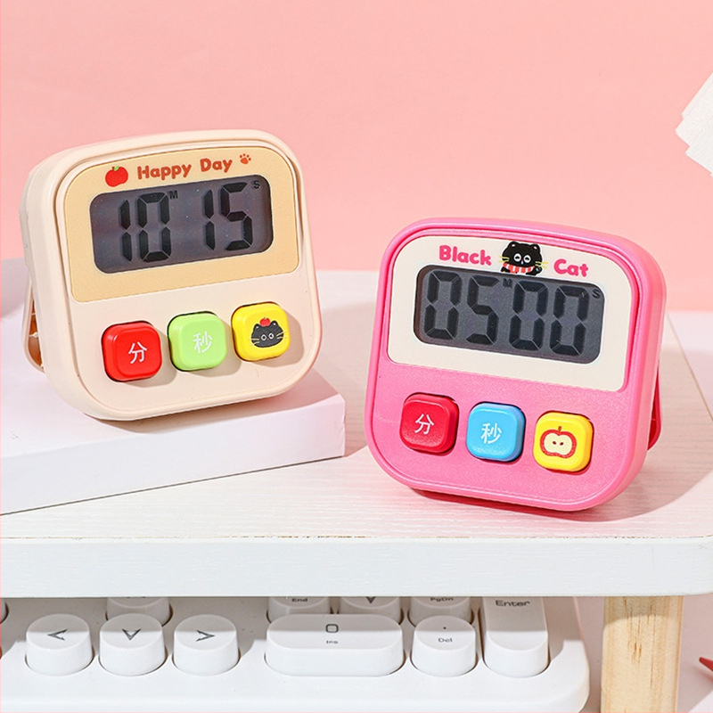 Cronometru de bucătărie - electronic, alimentat cu baterii, pătrat, afișaj numeric