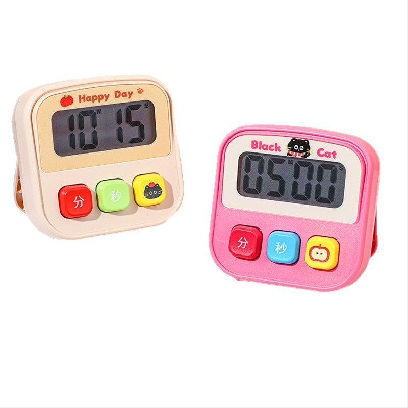 Cronometru de bucătărie - electronic, alimentat cu baterii, pătrat, afișaj numeric