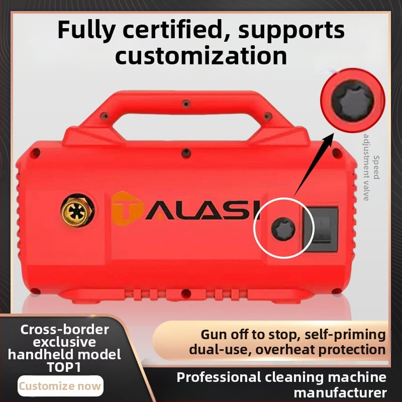 Mașină de spălat auto pentru uz casnic, înaltă presiune, 220V, 1200W, presiune maximă 100 bar, debit 9 L/min, model T06