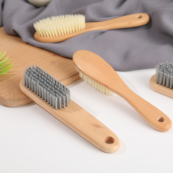 Perie pentru pantofi cu peri moi din păr de cal pentru îngrijire delicată