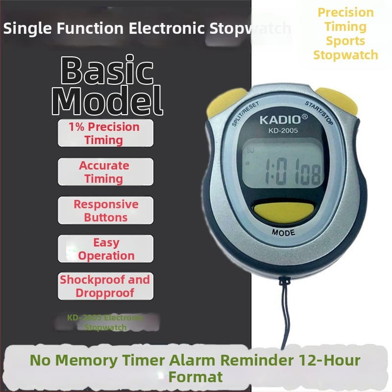Cronometru electronic KD-2005, carcasă ABS, ceas digital, pentru alergare, sărit coarda și antrenamente de baschet