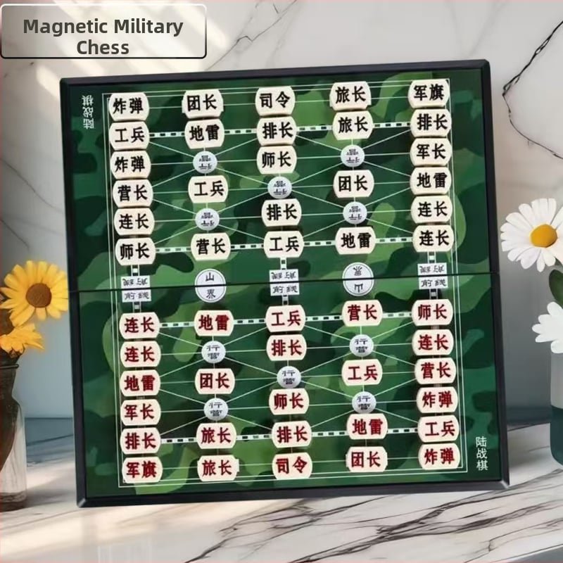 Magnetske vojne šahovske figure sa sklopivim pločom – plastične, za djecu 4–35 godina, obiteljska zabava