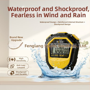 Elektronické športové stopky s ABS telom, protišmyková úprava, hmotnosť 27 g, model BF-808