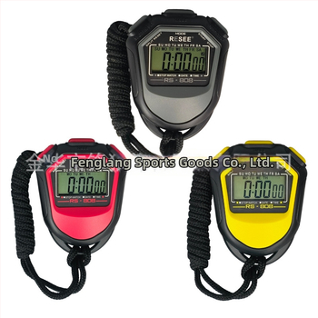 Elektronické športové stopky s ABS telom, protišmyková úprava, hmotnosť 27 g, model BF-808