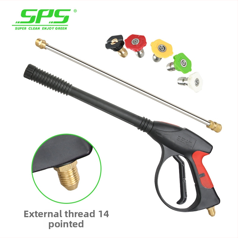 Vysokotlakový vodný pištoľ SPS Lion King, hlava z medi, rukoväť z gumy a technického plastu, rozsah prskania 10 m, tlak 280 bar / 4000 PSI, hmotnosť 0,91 kg