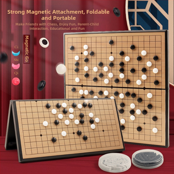 Magnetsko Go i Gomoku 2-u-1 – prijenosna sklopiva ploča, plastična edukativna igra za uzrast 4–35