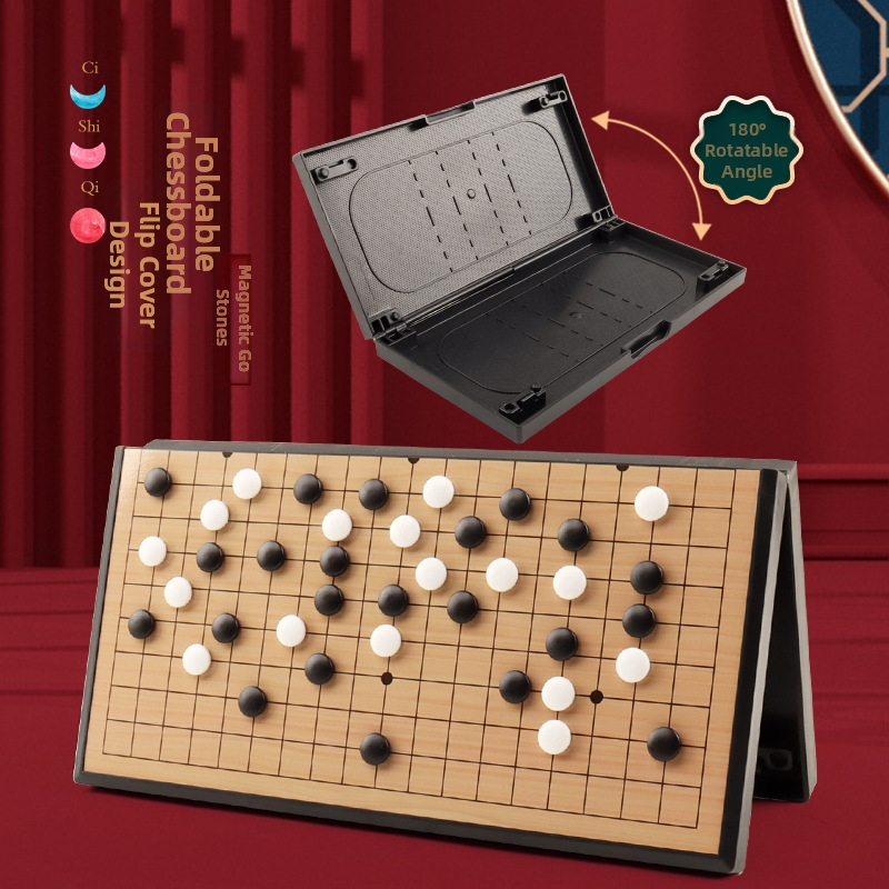 Magnetsko Go i Gomoku 2-u-1 – prijenosna sklopiva ploča, plastična edukativna igra za uzrast 4–35