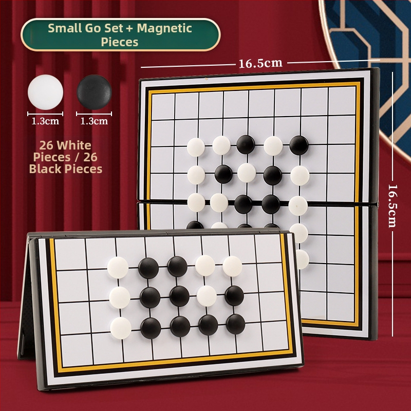 Magnetsko Go i Gomoku 2-u-1 – prijenosna sklopiva ploča, plastična edukativna igra za uzrast 4–35