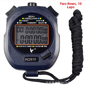 Elektronické stopky PC2810 s dvojradovým meraním, pauzová funkcia, plastové telo