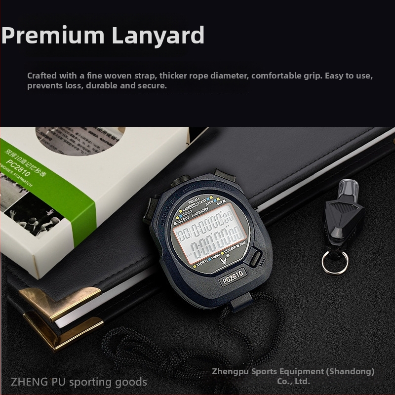 Elektronické stopky PC2810 s dvojradovým meraním, pauzová funkcia, plastové telo