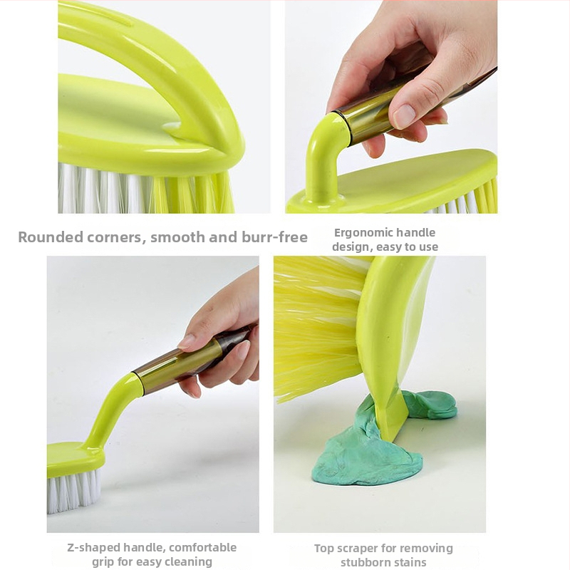 Perie de curățare din plastic cu peri dure – multifuncțională pentru pantofi, rufe, podele și haine (greutate 0.3)