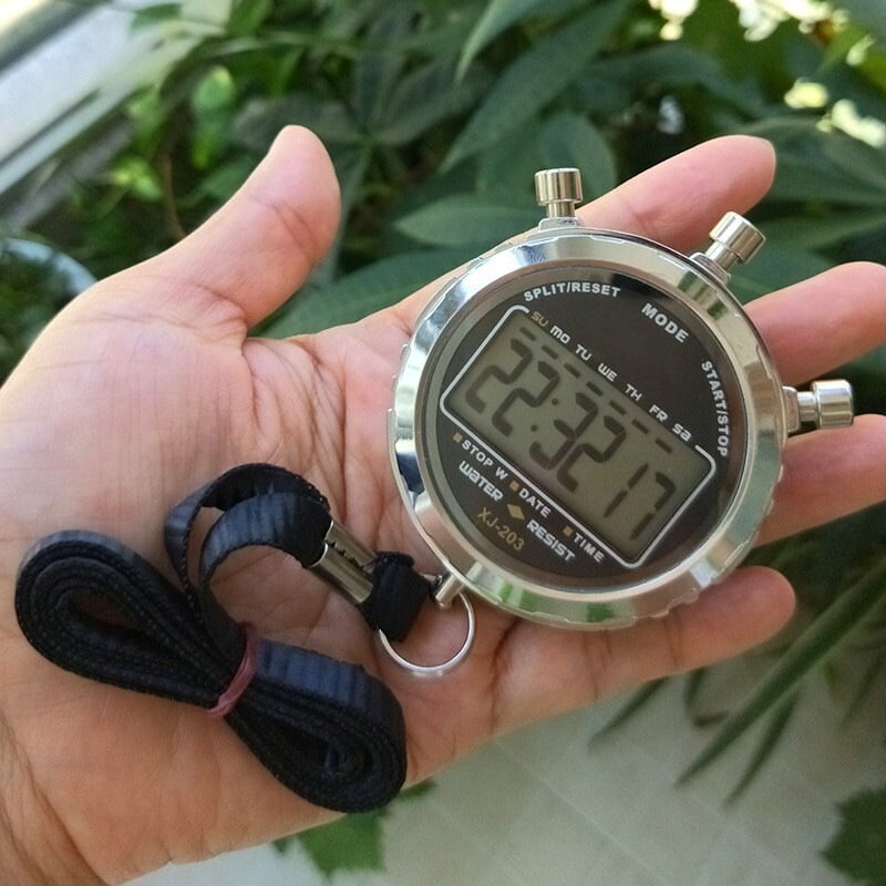Cronometru electronic din oțel inoxidabil, rezistent la apă și antiderapant, fără funcție de pauză