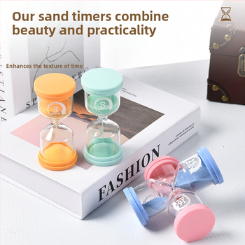 Makaronový tvar svetelných pieskových hodín, fúkané z borosilikátového skla, jednoduchý a moderný štýl, darček pre deti a študentov