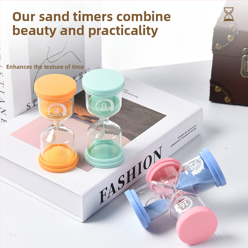 Makaronový tvar svetelných pieskových hodín, fúkané z borosilikátového skla, jednoduchý a moderný štýl, darček pre deti a študentov
