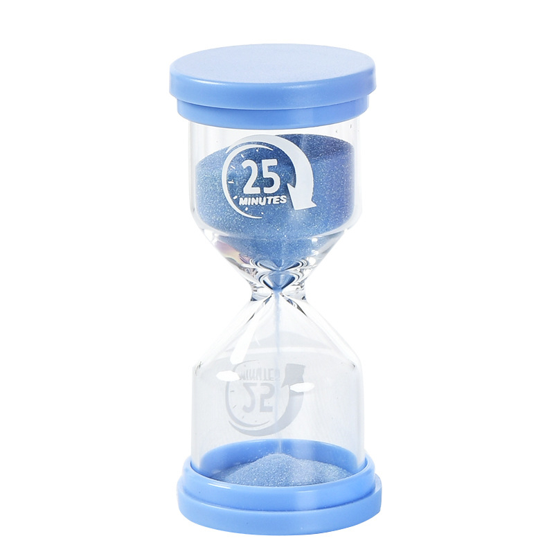 Clepsidră în formă de macaron, luminoasă, din sticlă borosilicat de înaltă calitate, suflată