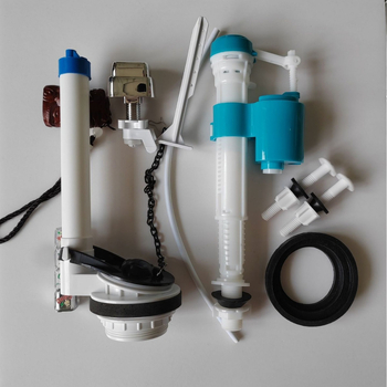 Kit de accesorii pentru rezervorul de toaletă cu ventil de umplere și supapă de evacuare — Material: PP/POM; Categorie: accesorii pentru rezervor; Utilizare: asamblare