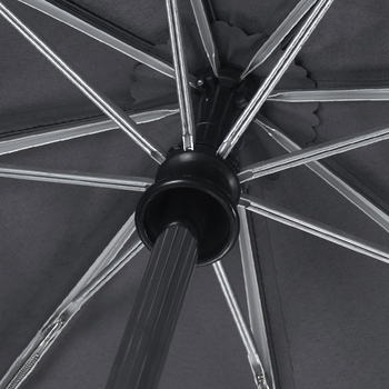 Umbrelă cu trei secțiuni, model lună, deschidere/închidere automată, cadru cu 8 spițe, mâner din plastic