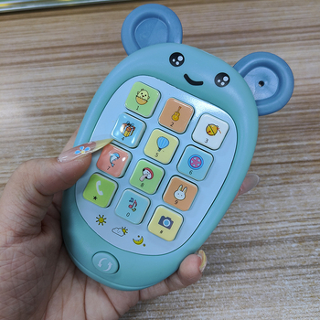 Jucărie de educație timpurie, de mână, mușcabilă, cu muzică și voce, corp ABS, multifuncțională, pentru copii 0–3 ani