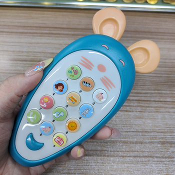 Jucărie de educație timpurie, de mână, mușcabilă, cu muzică și voce, corp ABS, multifuncțională, pentru copii 0–3 ani