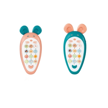 Jucărie de educație timpurie, de mână, mușcabilă, cu muzică și voce, corp ABS, multifuncțională, pentru copii 0–3 ani