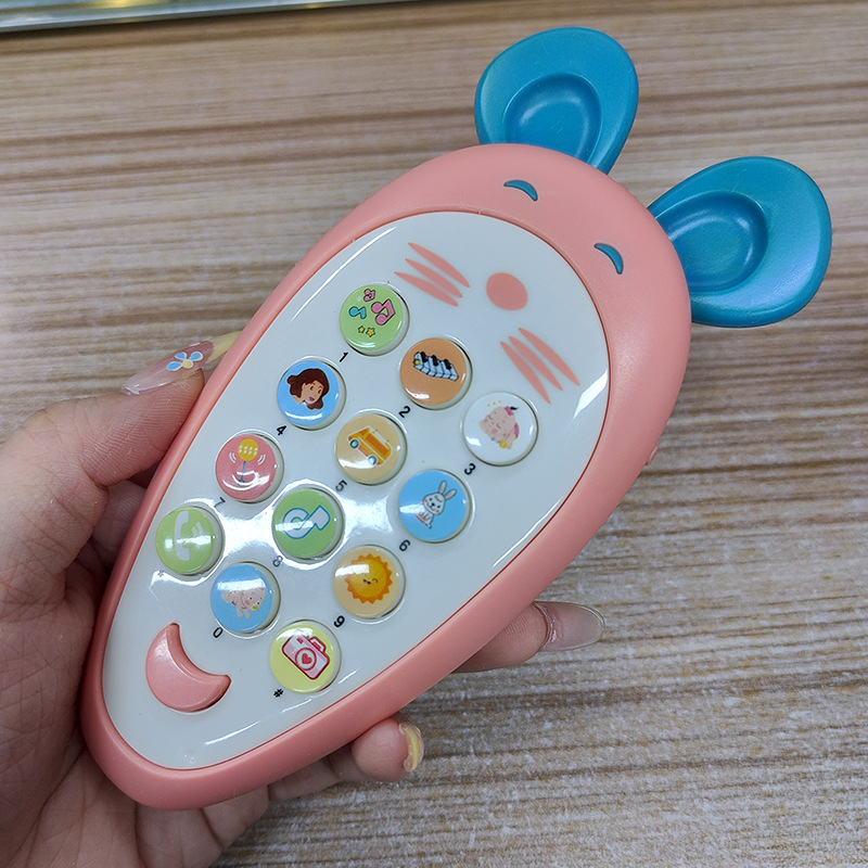 Jucărie de educație timpurie, de mână, mușcabilă, cu muzică și voce, corp ABS, multifuncțională, pentru copii 0–3 ani