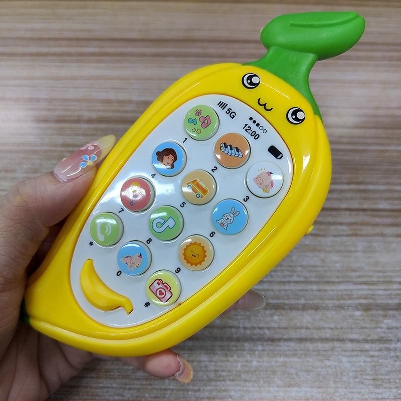 Jucărie de educație timpurie, de mână, mușcabilă, cu muzică și voce, corp ABS, multifuncțională, pentru copii 0–3 ani