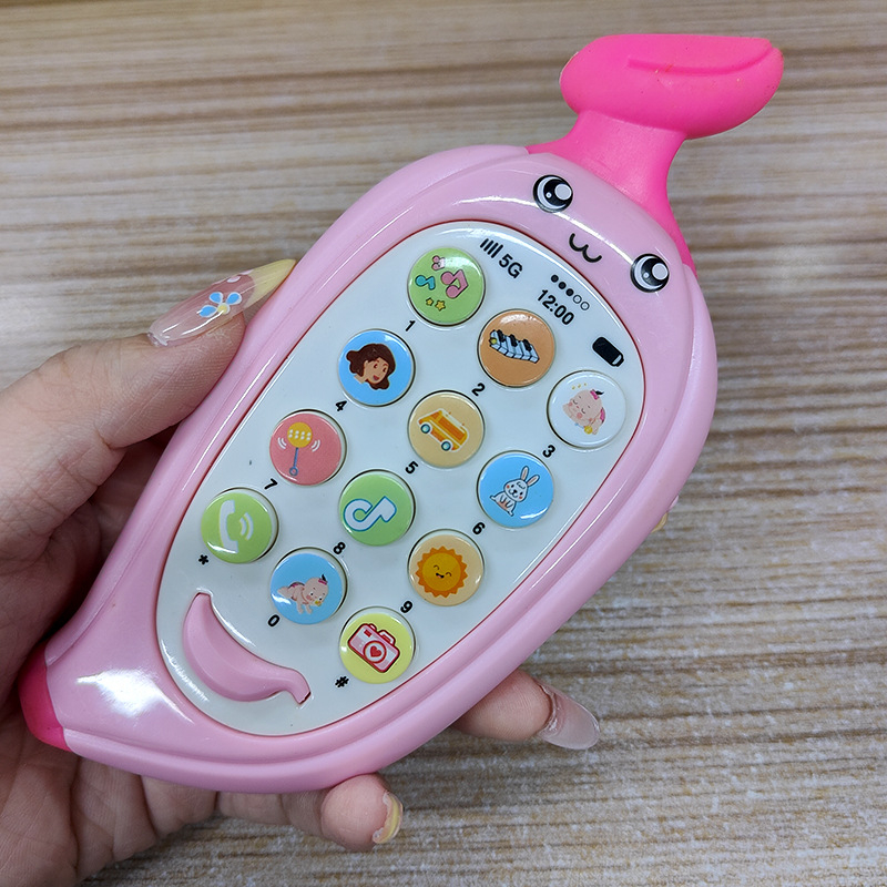 Jucărie de educație timpurie, de mână, mușcabilă, cu muzică și voce, corp ABS, multifuncțională, pentru copii 0–3 ani