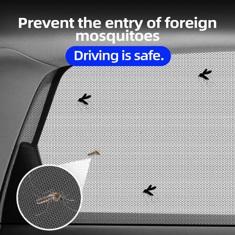 Auto prozorska mreža sjenila – protiv komaraca, poluprozirna, visići tip, univerzalna prilagodba