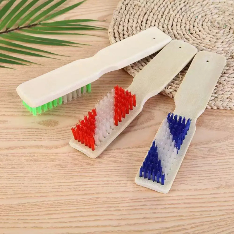 Cipőtisztító kefé bambuszból készült vastag nyelű — rendkívül kemény tisztító kefe cipők és ruhák tisztításához