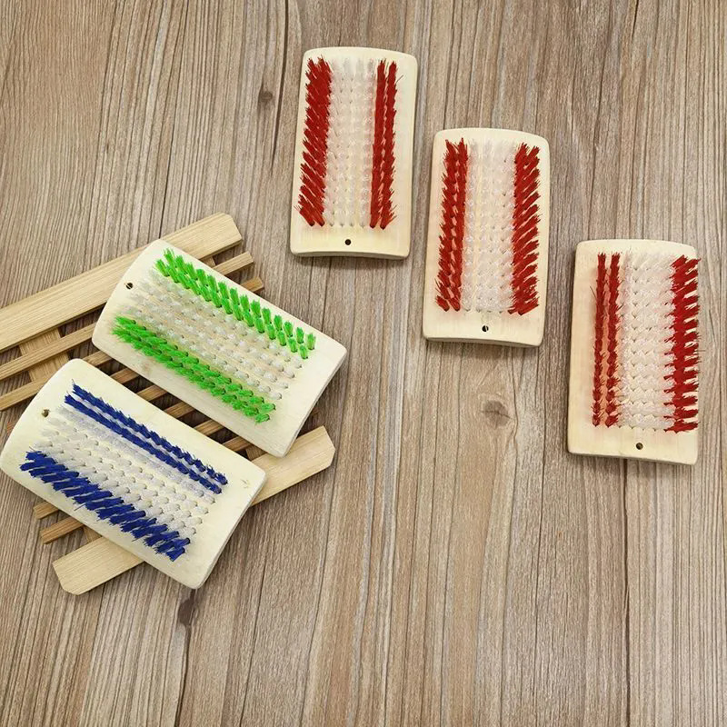 Cipőtisztító kefé bambuszból készült vastag nyelű — rendkívül kemény tisztító kefe cipők és ruhák tisztításához