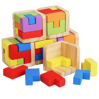 Puzzle din lemn 3D – eliberare și deblocare; (material: lemn; categorie: eliberare/deblocare; vârstă: 4–6 ani; personalizare disponibilă)