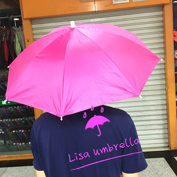 Kapa-kišobran s logom, poliester krova, aluminijski okvir, 8 rebara, ručno otvaranje