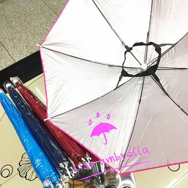 Kapa-kišobran s logom, poliester krova, aluminijski okvir, 8 rebara, ručno otvaranje