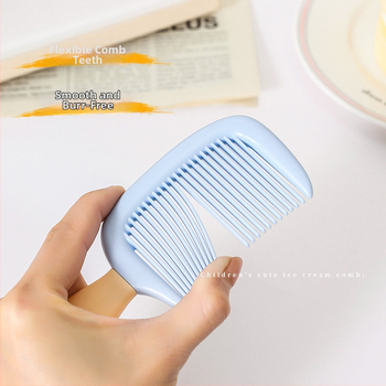 Pieptene pentru păr cu design mini înghețată pentru păr lung, pieptene din plastic portabil Xin cong model V-265 (Xin cong; V-265; design mini înghețată; pentru păr lung)
