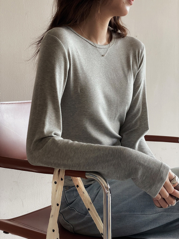 Női Tencel kötött alaprétegű felső, színblokkal, hosszú ujjú, magas gallér, 70-80% Lyocell