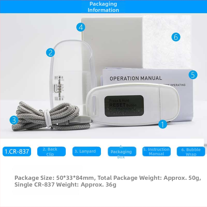 Krokomer s 3D podsvietením, jednofunkčná prevádzka, spätný klip a lanko na nosenie, ABS telo, špecifikácie: 50