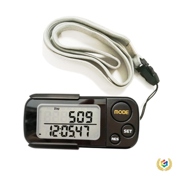 Βηματομετρητής με μετρητή θερμίδων και χρονόμετρο — ABS υλικό, κατάλληλο για τρέξιμο και εξοπλισμό γυμναστηρίου, δυνατότητα προσαρμογής, συσκευασία 100 τεμάχια, κατηγορία: βηματομετρητής