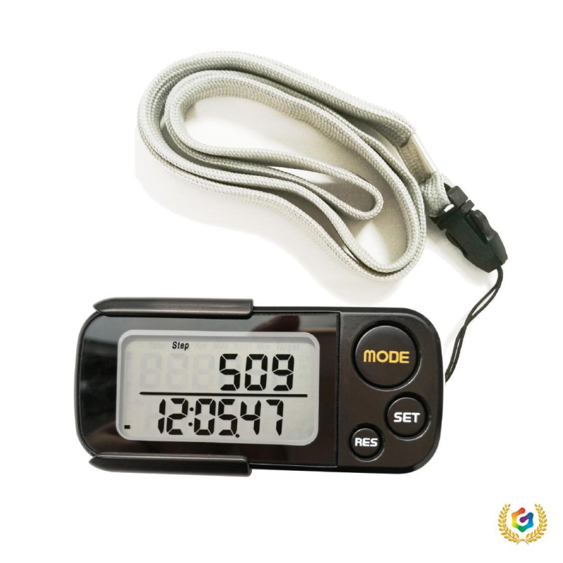 Βηματομετρητής με μετρητή θερμίδων και χρονόμετρο — ABS υλικό, κατάλληλο για τρέξιμο και εξοπλισμό γυμναστηρίου, δυνατότητα προσαρμογής, συσκευασία 100 τεμάχια, κατηγορία: βηματομετρητής