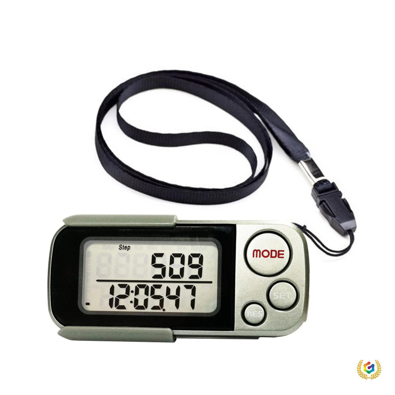 Βηματομετρητής με μετρητή θερμίδων και χρονόμετρο — ABS υλικό, κατάλληλο για τρέξιμο και εξοπλισμό γυμναστηρίου, δυνατότητα προσαρμογής, συσκευασία 100 τεμάχια, κατηγορία: βηματομετρητής