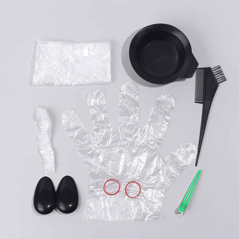 Σετ εργαλείων βαφής μαλλιών, 8 τεμάχια, περιλαμβάνει γάντια μίας χρήσης, χτένα βαφής μαλλιών και μπολ βαφής για οικιακή χρήση