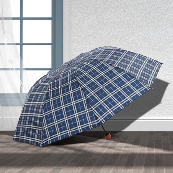 Poliesterski kišobran s trodijelnom konstrukcijom, 8 rebara, ručno otvaranje, ispis logotipa