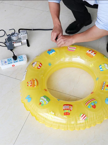 Διπλοκυλινδρική 220V ηλεκτρική αντλία αέρα για ελαστικά αυτοκινήτου, μπάλες μπάσκετ και σωσίβια δαχτυλίδια κολύμβησης