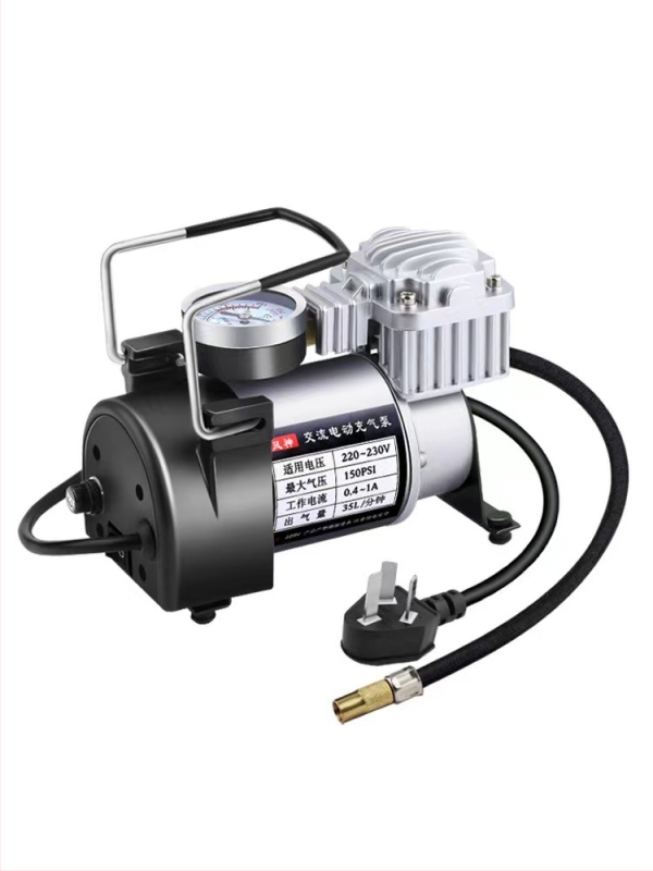 Διπλοκυλινδρική 220V ηλεκτρική αντλία αέρα για ελαστικά αυτοκινήτου, μπάλες μπάσκετ και σωσίβια δαχτυλίδια κολύμβησης