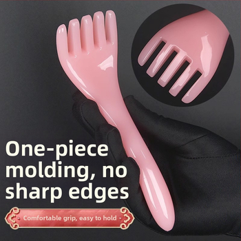 Masážny prístroj na hlavu s piatimi pazúrmi – bambusový materiál, tlačené logo