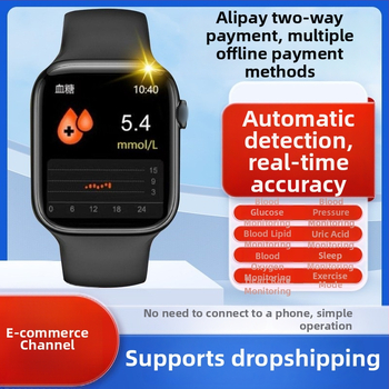 Smartwatch s monitorovaním hladiny cukru v krvi, krvného tlaku, kyseliny močovej a srdcovej frekvencie, s NFC platbami
